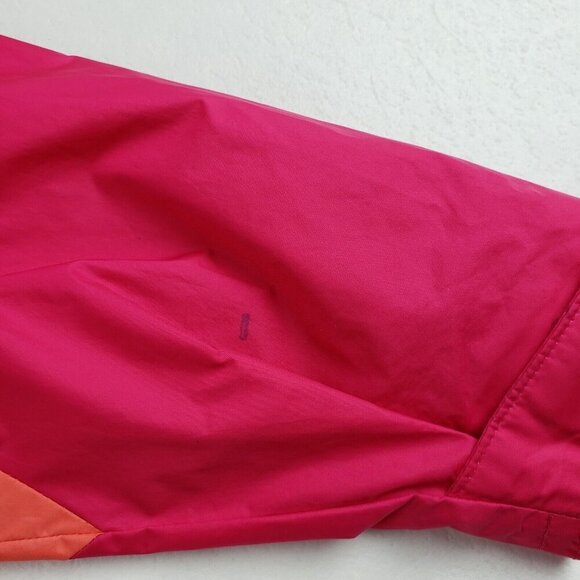 Columbia Hooded Rain Jacket Girls Large 14/16 Pink Full Zip Lined Nylon Coat - Picture 7 of 12